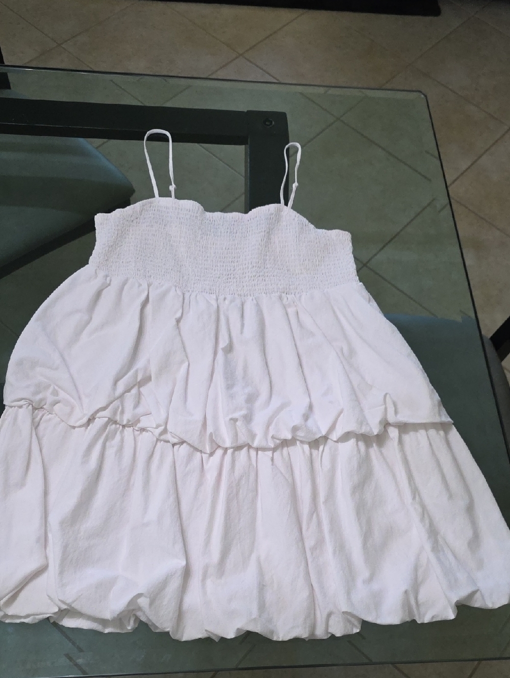 a new day White Smocked Tank Top